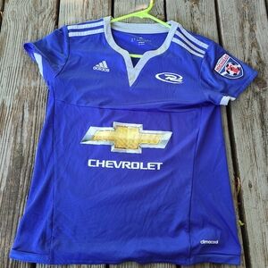 Adidas Blue Soccer Jersey with Crew‎ Neck and Short Sleeves